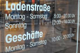 Germany Silent Sunday shop hours showing Sunday closure